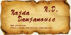 Najda Damjanović vizit kartica